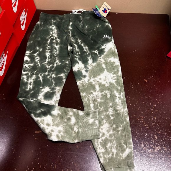 Champion Mens Multicolor Custom Dye Elastic Waist Tapered Leg Sweatpants Sz L XL - Picture 2 of 5